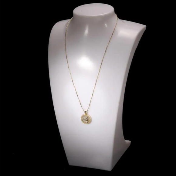 NWT Cancer Constellation Gold Chain Zodiac Sign Round Pendant Necklace - Picture 5 of 7